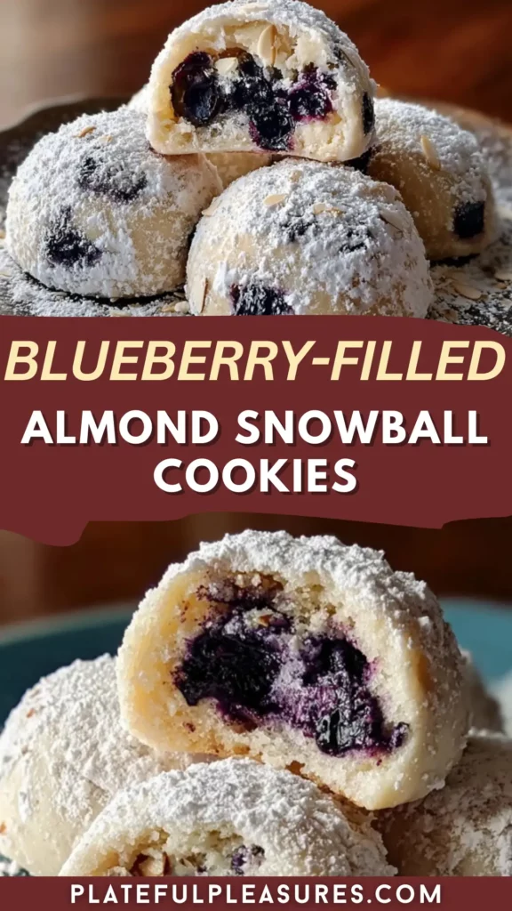 Blueberry-Filled Almond Snowball Cookies 14 1 90