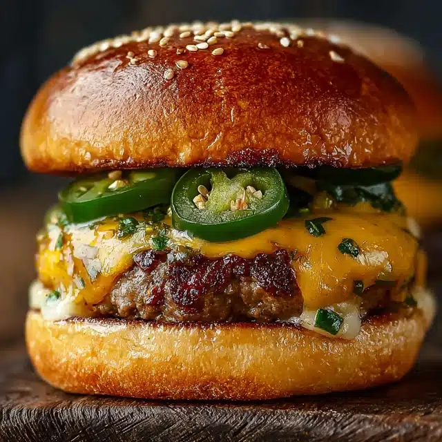 Smashed Jalapeno Cheese Burger 11 11 56