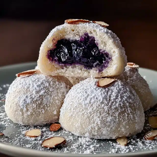 Blueberry-Filled Almond Snowball Cookies 11 11 91