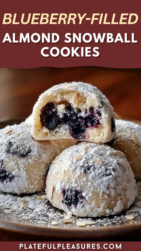 Blueberry-Filled Almond Snowball Cookies 16 2 90