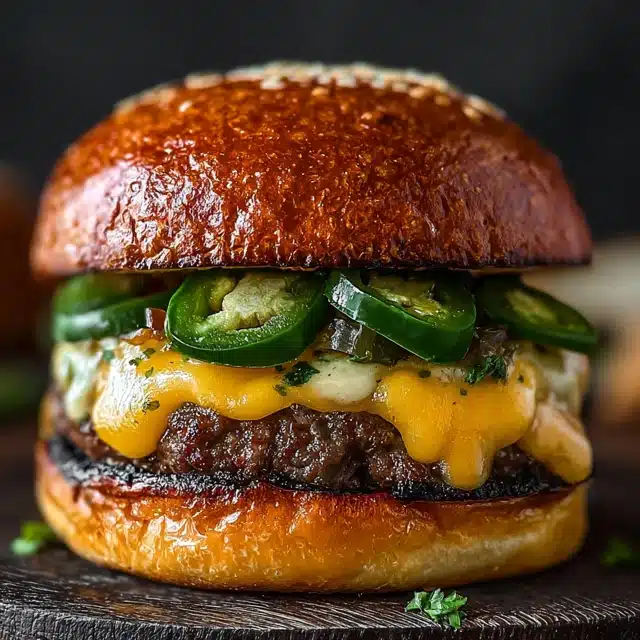 Smashed Jalapeno Cheese Burger 15 22 56