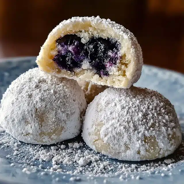 Blueberry-Filled Almond Snowball Cookies 15 22 92