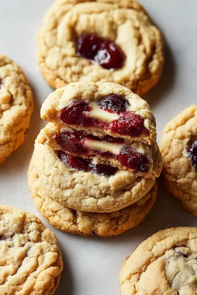 Cherry Cheesecake Stuffed Cookies 17 44 37
