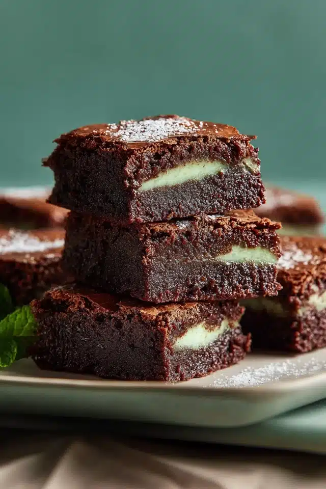 Mint Chocolate Brownies 10 55 25