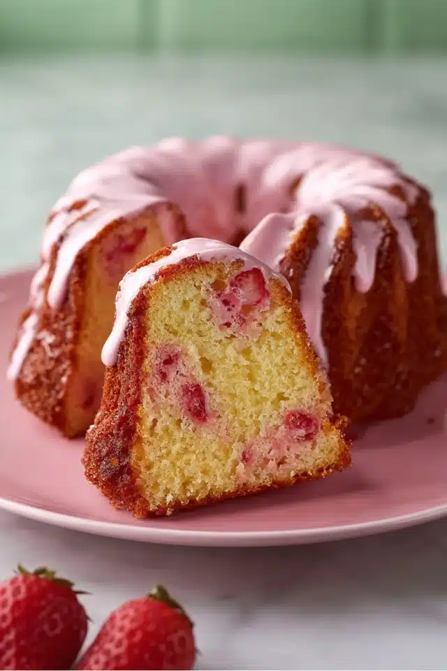 Strawberry Milkshake Pound Cake 10 55 55