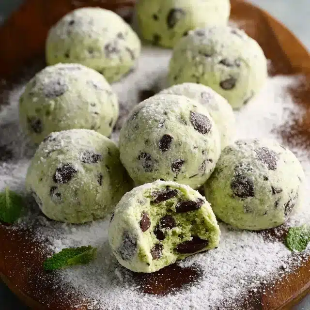 Mint Chocolate Chip Snowball Cookies 15 0 1 640 N 11
