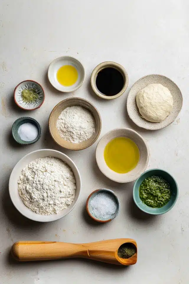 Easy Homemade Focaccia with Pesto: No-Knead Italian Bread Recipe 13 0 1 640 N 35
