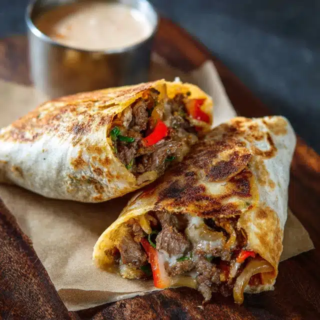 Crispy Philly Cheesesteak Grilled Wraps Recipe 14 0 1 640 N 46