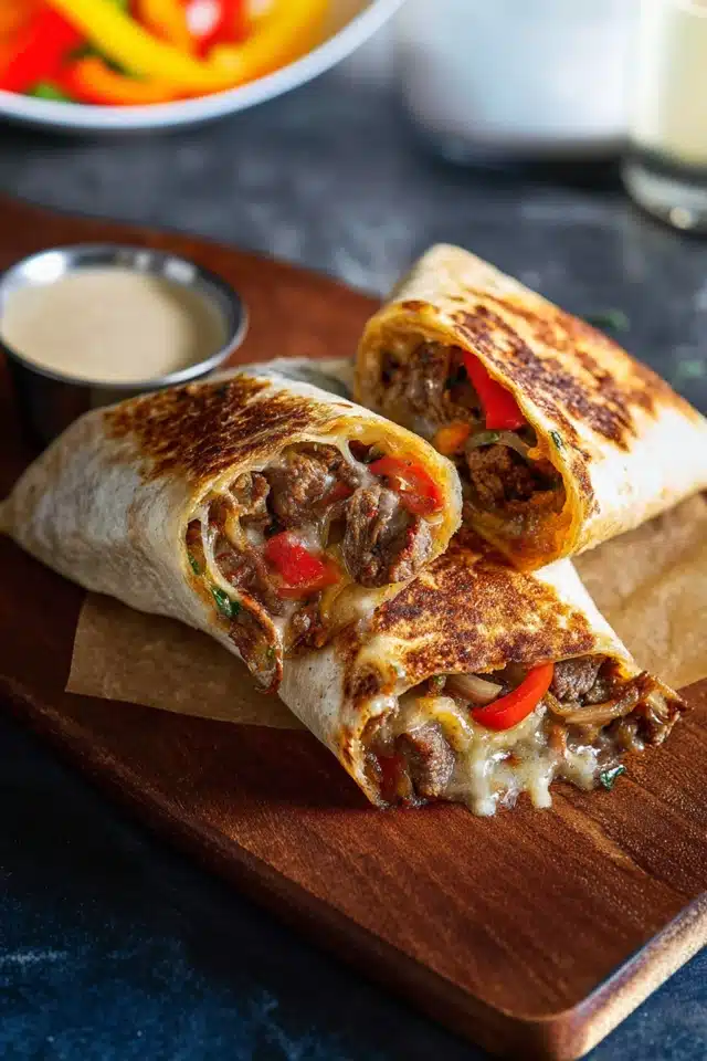 Crispy Philly Cheesesteak Grilled Wraps Recipe 17 0 1 640 N 47
