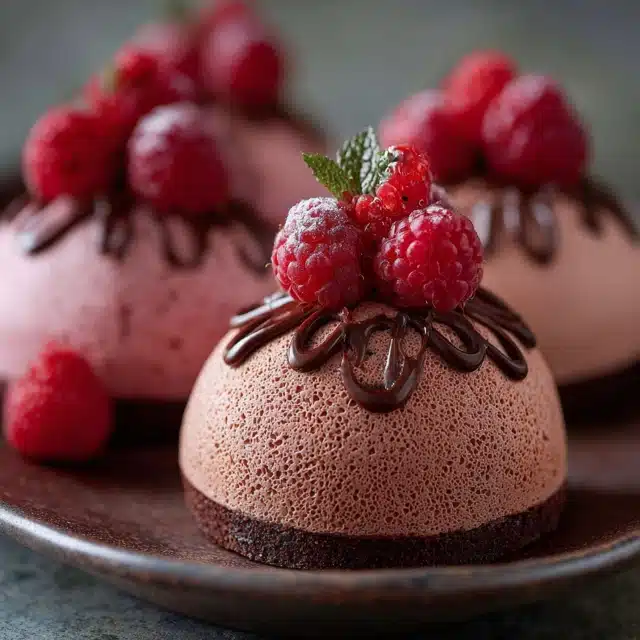 Chocolate Raspberry Mousse Domes 15 0 1 640 N 49