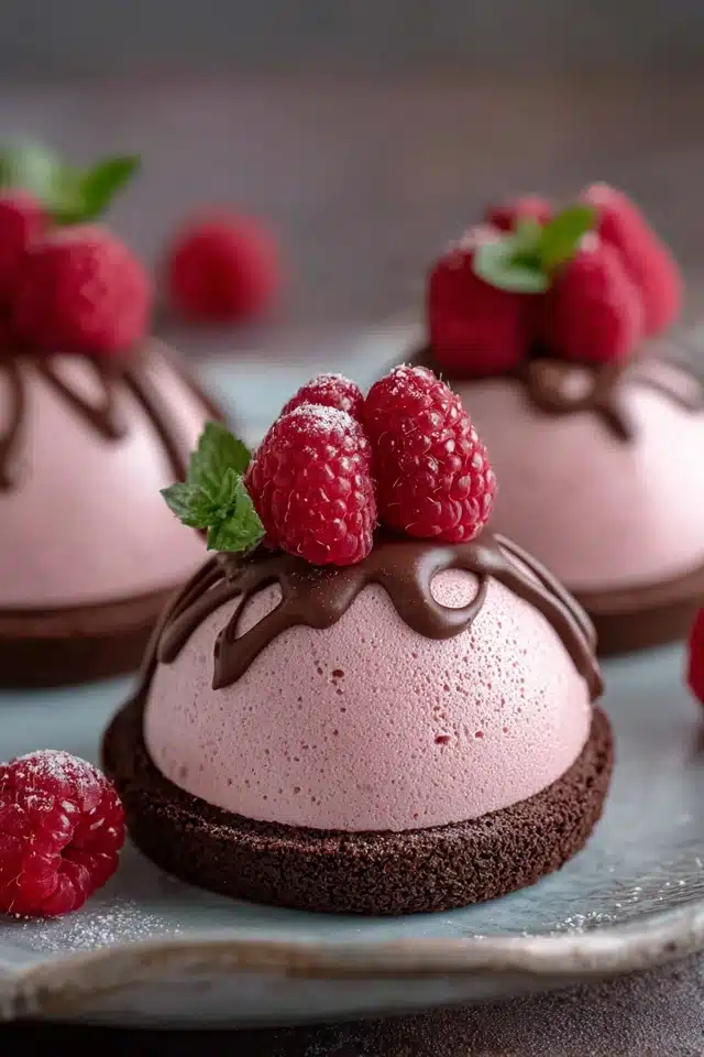 Chocolate Raspberry Mousse Domes 10 0 1 640 N 50