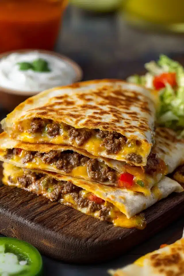 Cheeseburger Quesadilla 17 0 1 640 N 65