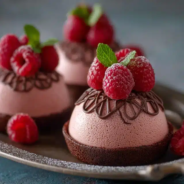 Chocolate Raspberry Mousse Domes 14 0 2 640 N 48
