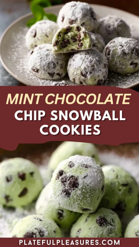 Mint Chocolate Chip Snowball Cookies 14 3 1