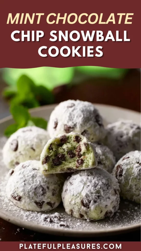 Mint Chocolate Chip Snowball Cookies 16 4 1