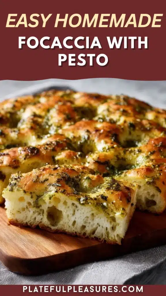 Easy Homemade Focaccia with Pesto: No-Knead Italian Bread Recipe 16 4 4