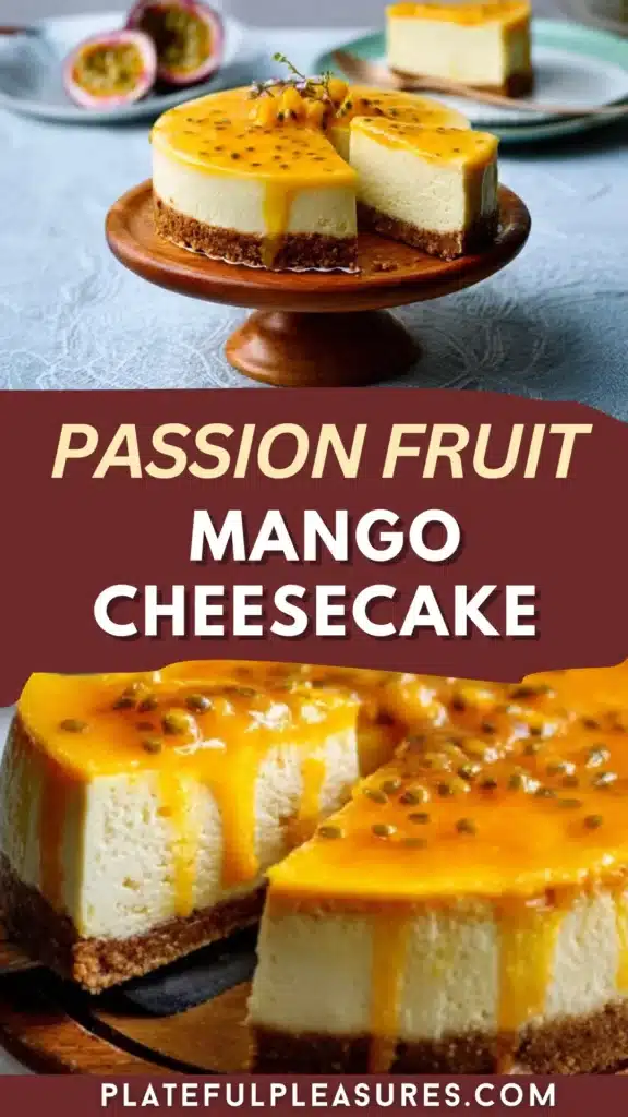 Passion Fruit & Mango Cheesecake with Gingersnap Crust 11 5 5