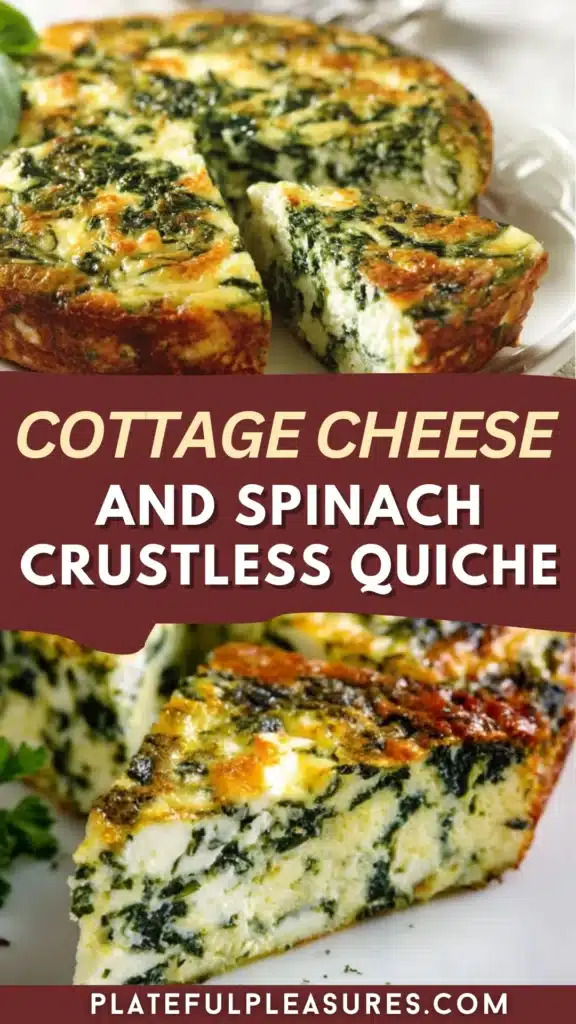 Irresistible Cottage Cheese and Spinach Crustless Quiche 11 7 6