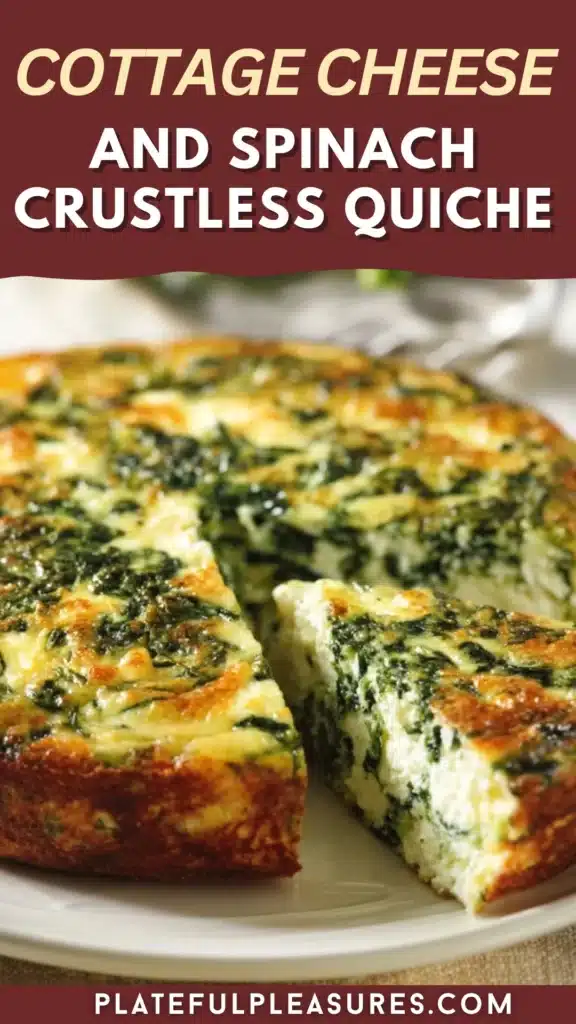 Irresistible Cottage Cheese and Spinach Crustless Quiche 16 8 6