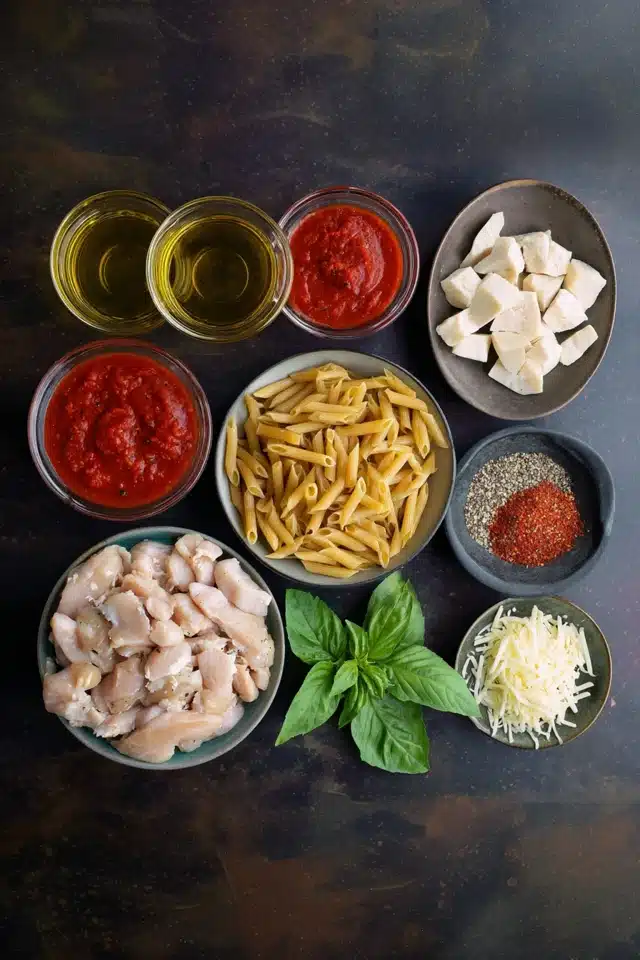 Chicken Mozzarella Pasta 13 0 1 640 N 19