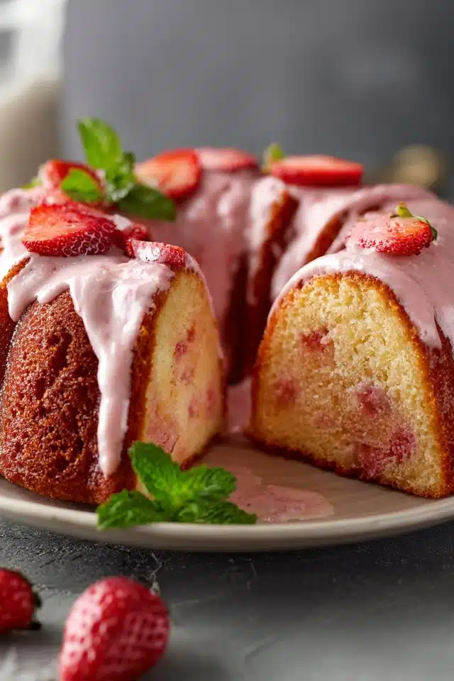 Strawberry Milkshake Pound Cake Recipe: A Sweet Delight 10 0 1 640 N 32