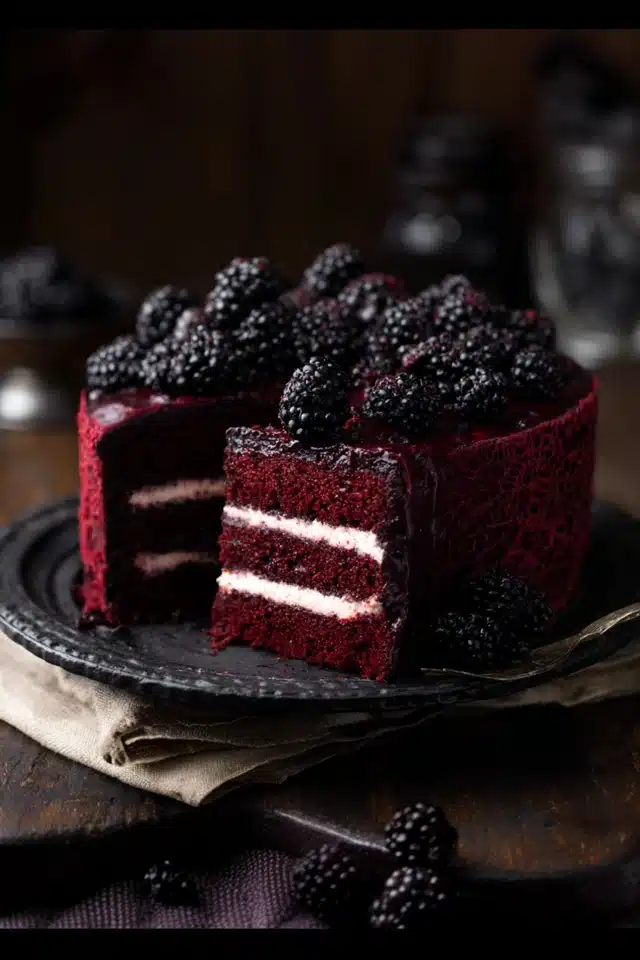Blackberry Velvet Cake Recipe – Easy Lush Blackberry Frosting Steps 17 0 1 640 N 7