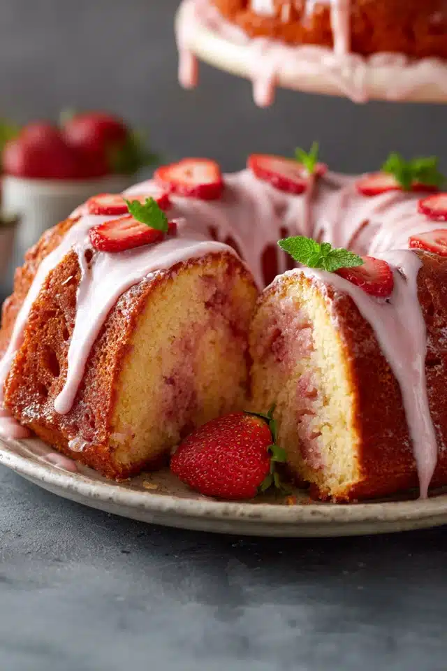 Strawberry Milkshake Pound Cake Recipe: A Sweet Delight 17 0 3 640 N 29