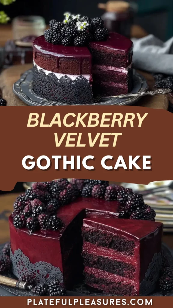 Decadent Blackberry Velvet Gothic Cake 11 1 21