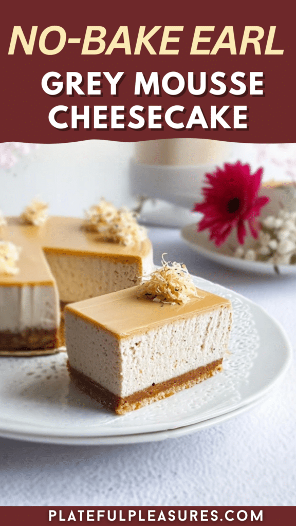 No-Bake Earl Grey Mousse Cheesecake 14 10 4