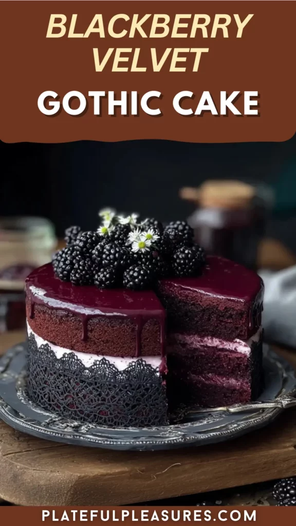 Decadent Blackberry Velvet Gothic Cake 12 2 21