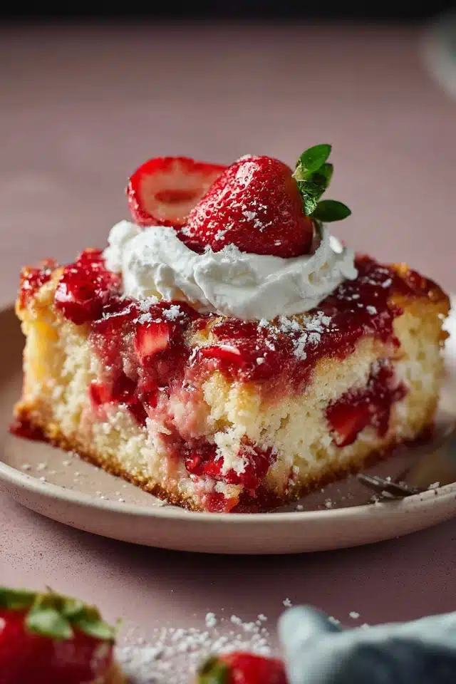 Strawberry Earthquake Cake 8 55 6