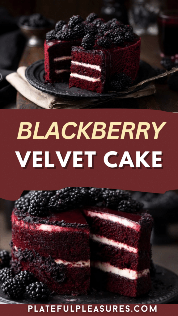 Blackberry Velvet Cake Recipe – Easy Lush Blackberry Frosting Steps 11 9 1