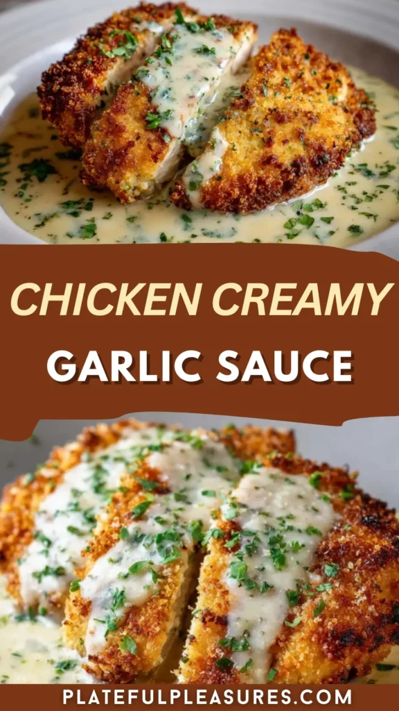 Parmesan Crusted Chicken with Creamy Garlic Sauce 11 1 1