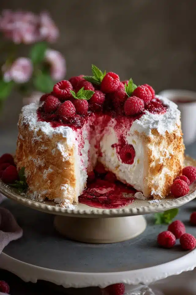 Raspberry Angel Food Cake 8 55 7