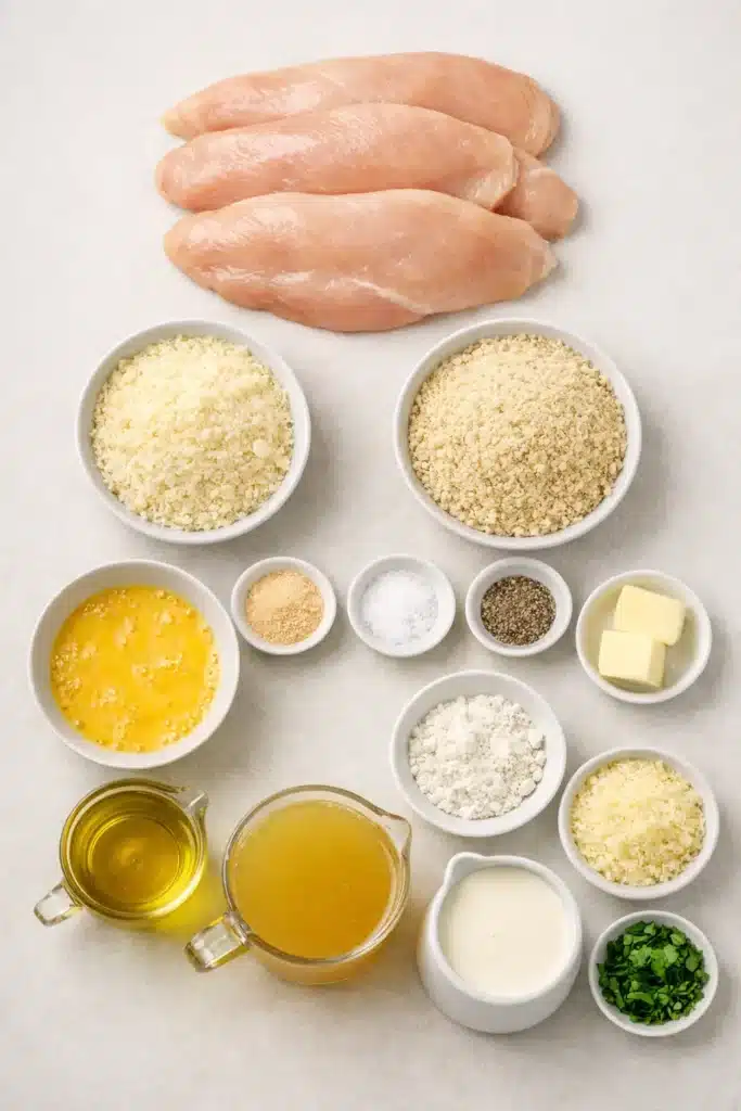 Parmesan Crusted Chicken with Creamy Garlic Sauce 10 66 1
