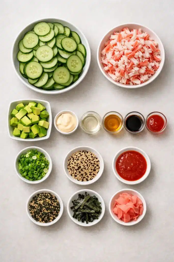 Easy California Roll Cucumber Salad 10 66
